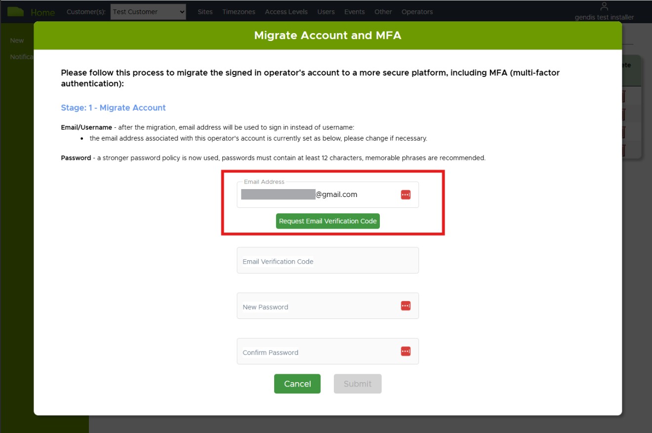 Migrate Account 1