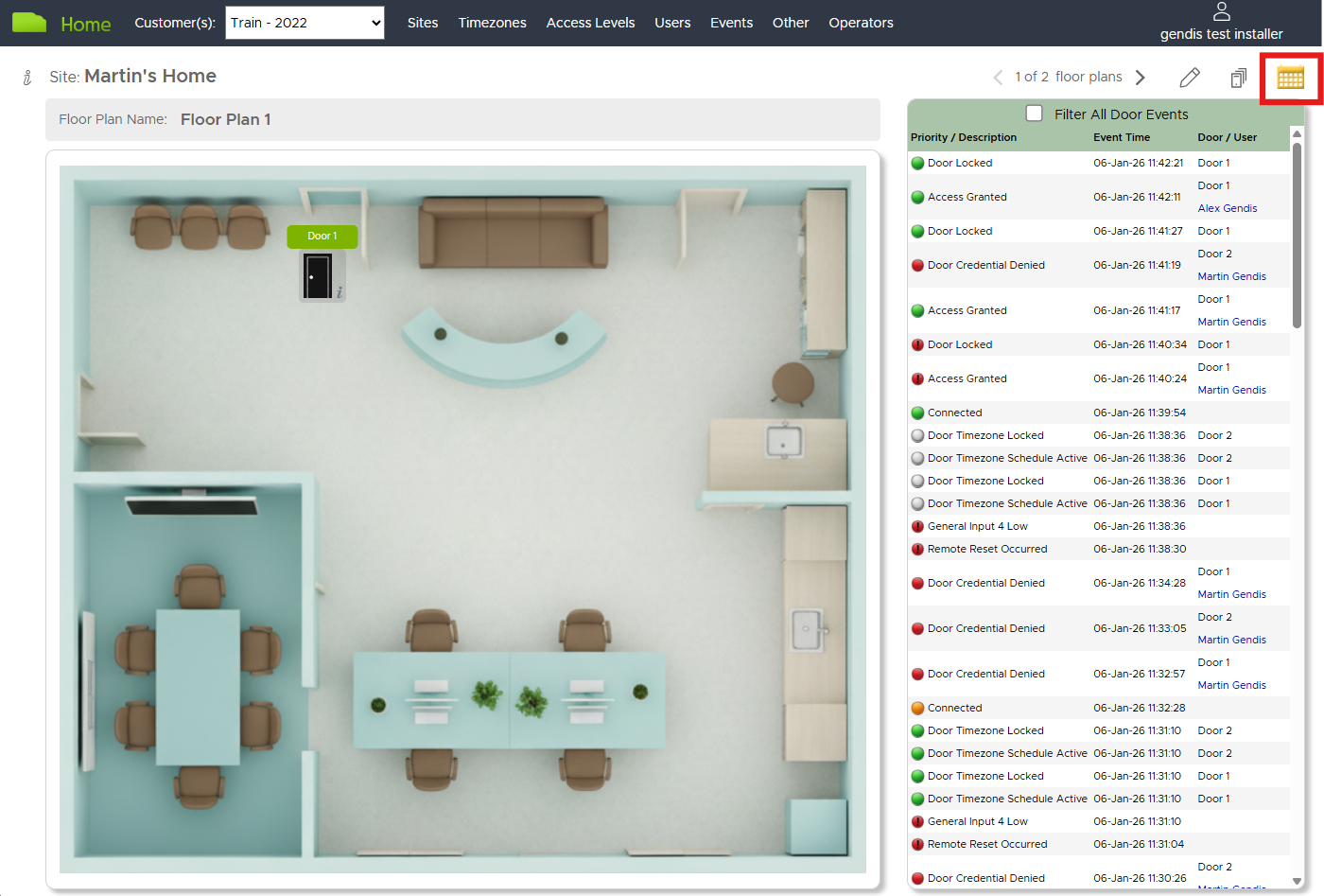 Site Maps Floor Plan Events Mode