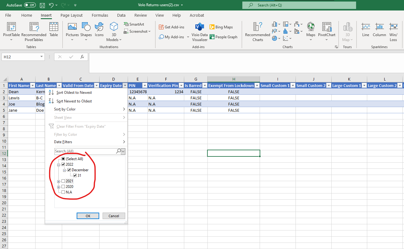 Filtering Data