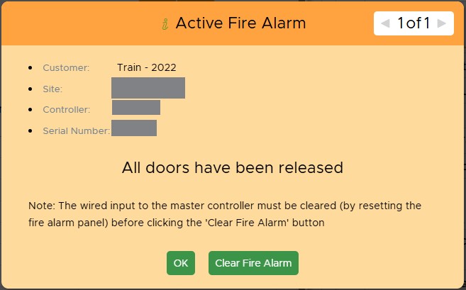 Fire Alarm Pop Up